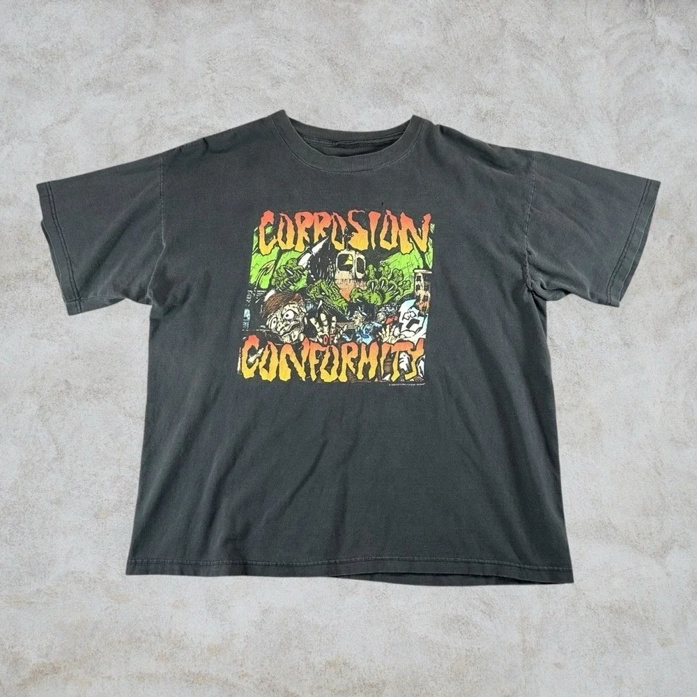 Vintage Corrosion Of Conformity Shirt Mens Large Black 90s 1998 Metal Band Rare